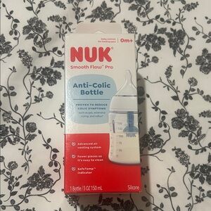 NUK Smooth Flow Pro Anti-Colic Bottle - White and Red